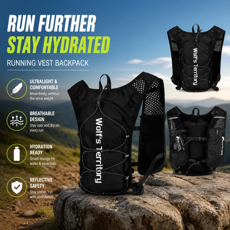 Running Gear Water - Koşu Yeleği Sırt Çantası Maraton Hidrasyon